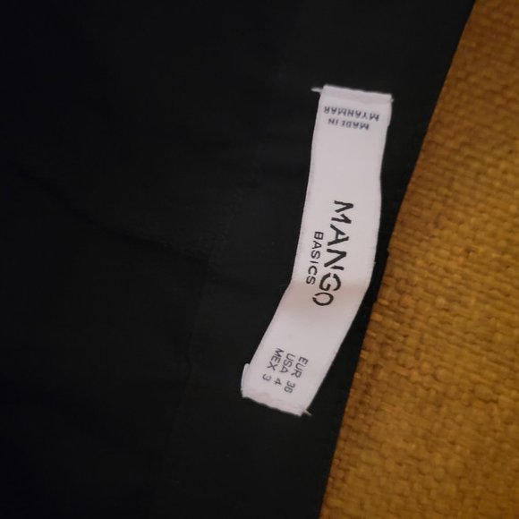 Mango Black Fitred Cigarette Stretch Slack Work Pants - Picture 3 of 3